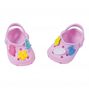 Сандалии для куклы Baby born фантазийные, розовые, блистер (Zapf Creation, 824-597P)